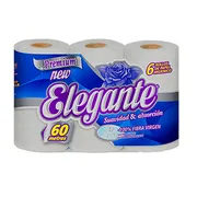[LIM11003] Papel higiénico 6u x 30 mts - Elegante