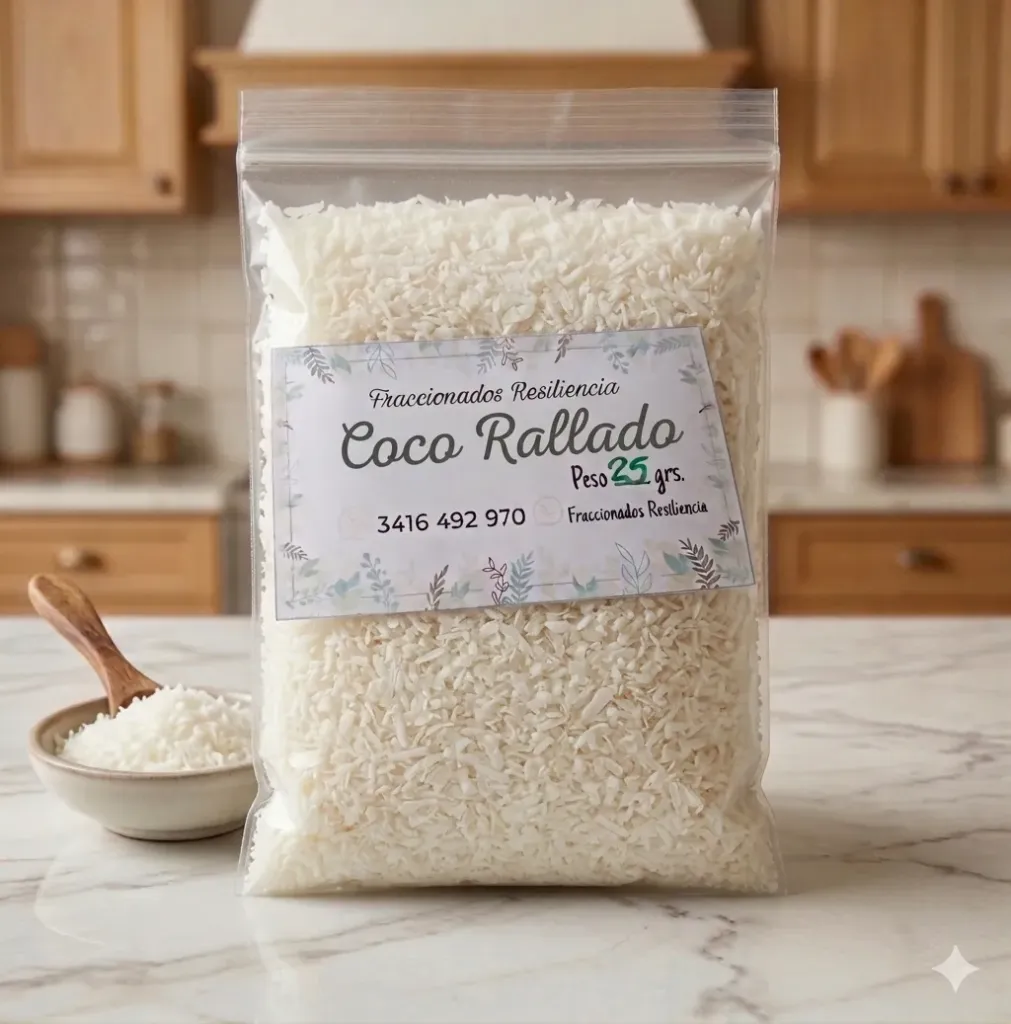Coco rallado x 50 gr - Fraccionados Resiliencia