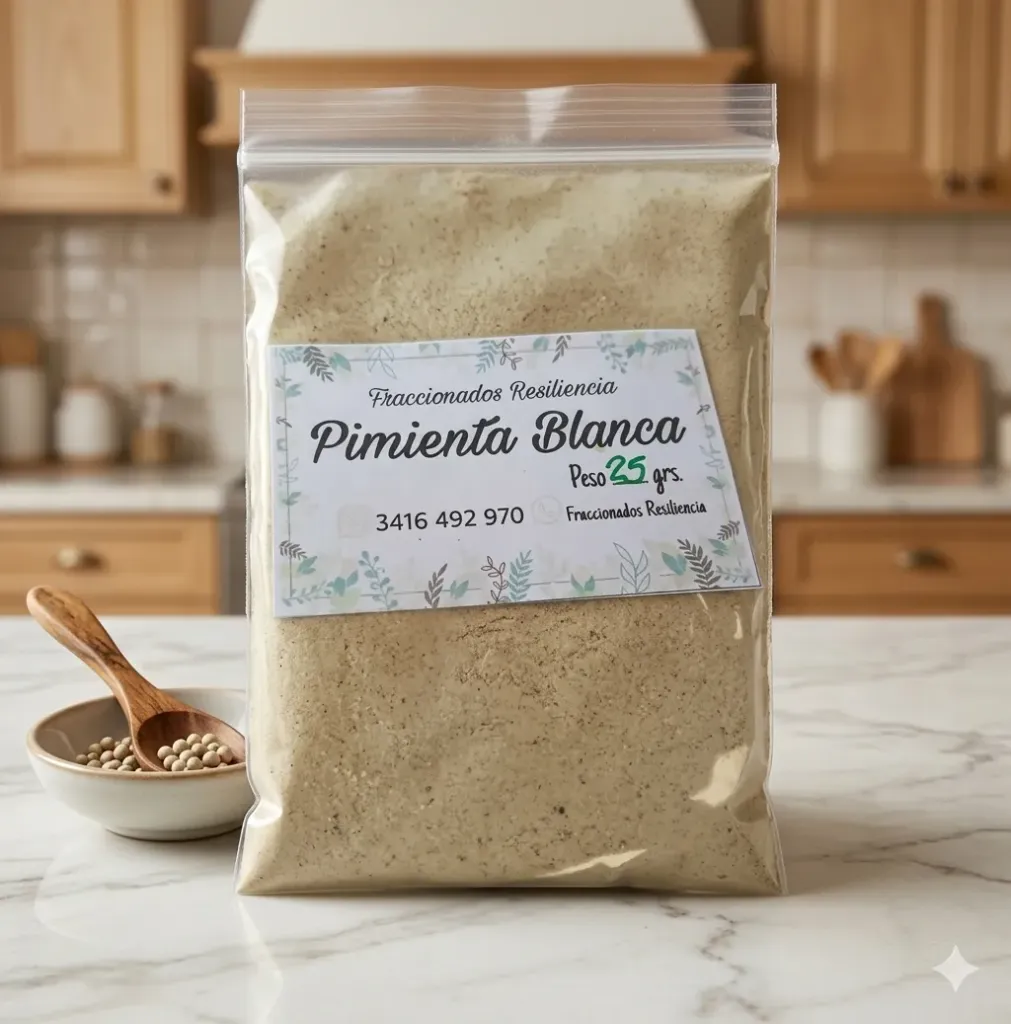 [ALM25156] Pimienta blanca x 25 g - Fraccionados Resiliencia
