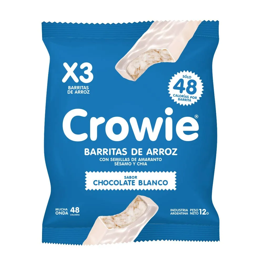 Barrita de arroz con baño blanco 3 u - Crowie