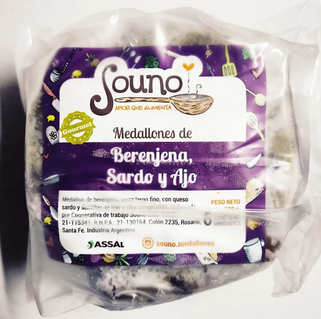 Hamburguesas berenjena ajo y queso sardo  - Souno