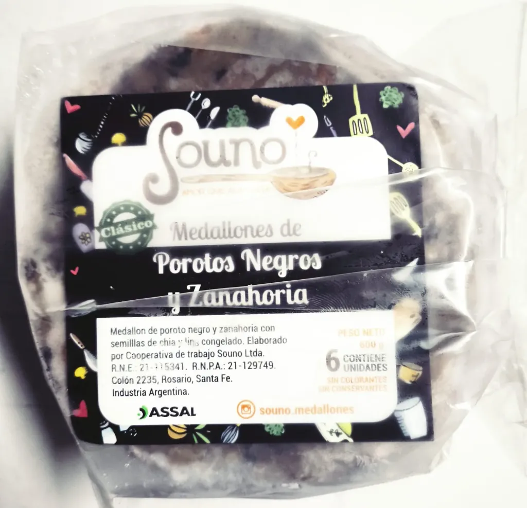 Hamburguesas de porotos negros y zanahoria  - Souno