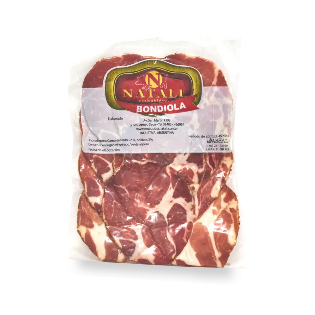 [FRE06060] Bondiola feteada 150 g - Embutidos Natali