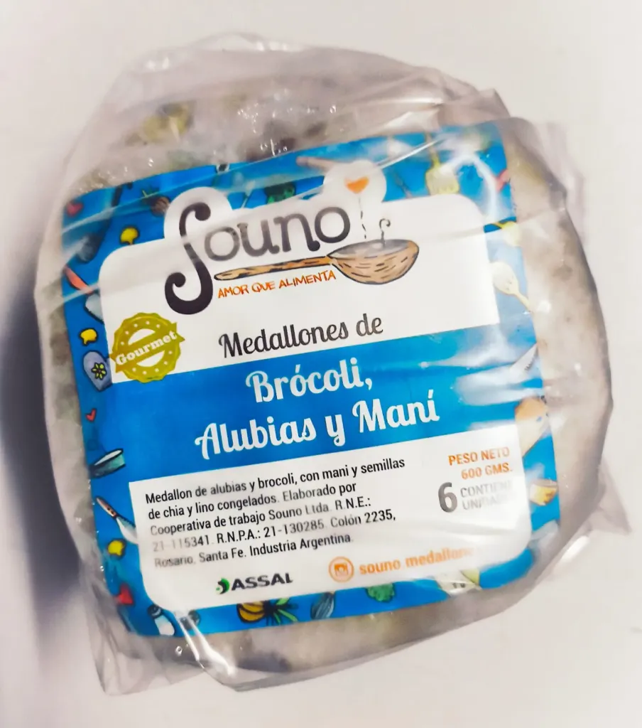 Hamburguesas de brocoli alubias y mani  - Souno