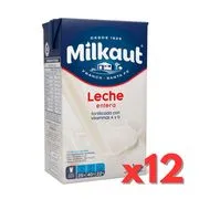 [ALM60214] Pack familiar de leche entera 12u x 1lt - Milkaut