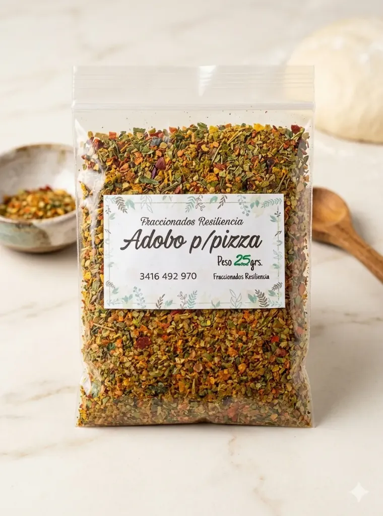 Adobo para pizza x 25 g - Fraccionados Resiliencia