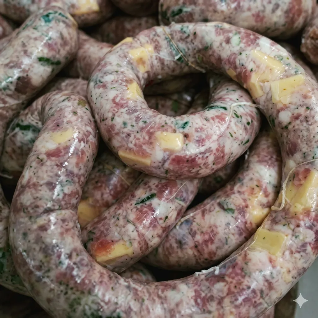 Chorizos de cerdo con queso azul  1 kg - Palato Nero - Charcutería de Autor