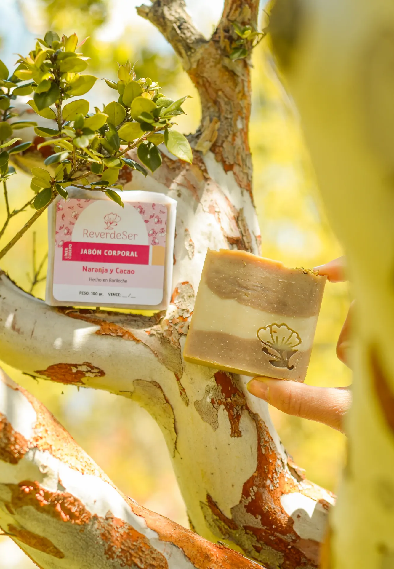 [HIP50051] Jabon natural de cacao y naranja 100 gr - Reverde Ser