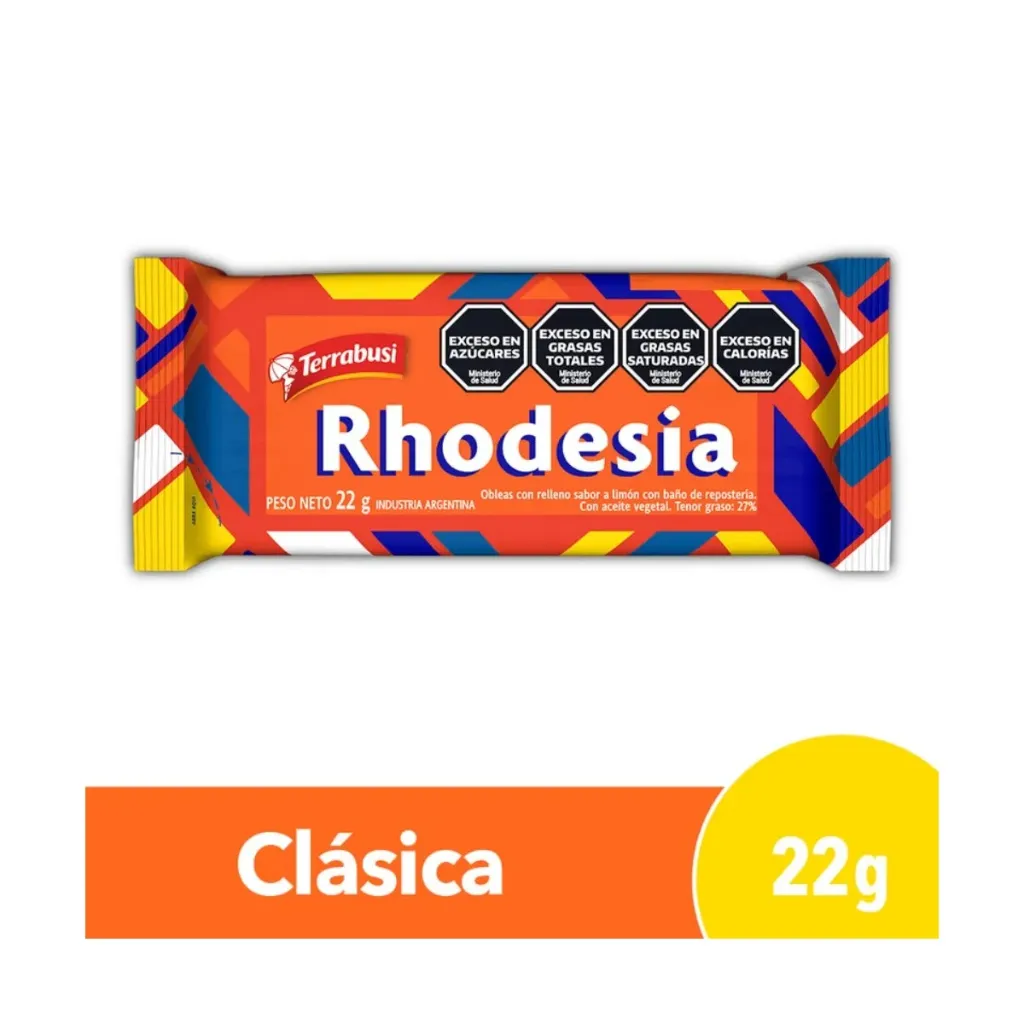 [PRD0028] Rhodesia 22 g x 3 unidades - Terrabusi